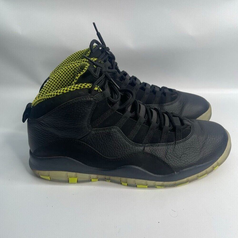 AIR JORDAN X RETRO 10 "VENOM GREEN" BLACK 2014 RARE 310805-033 Sz 14